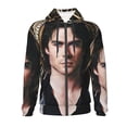 thumbnail image 1 of Vampire Diaries Teens Sweatshirts Novelty Print Zip Up Hoodie Jacket Long Sleeve Hooded Sweatshirt Hoody Coat With Pocket Medium, 1 of 8
