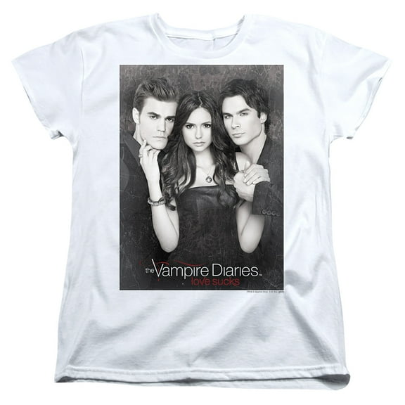 Vampire Diaries That was Then Women's T Shirt (Small) White