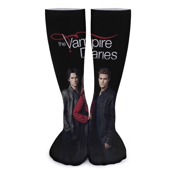 Vampire Diaries Thick Stockings Casual Socks for Men Women Durable Comfort Calf Socks Soft Elastic Crew Socks 15.7"