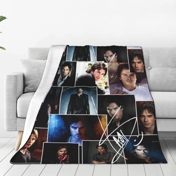 The Vampire Diaries Throw Blanket Couch Bed Sofa Soft Lightweight Warm Cozy Flannel Fleece Bed Blanket For Kids Adults Gift Multiple Sizes Available 50"X40"