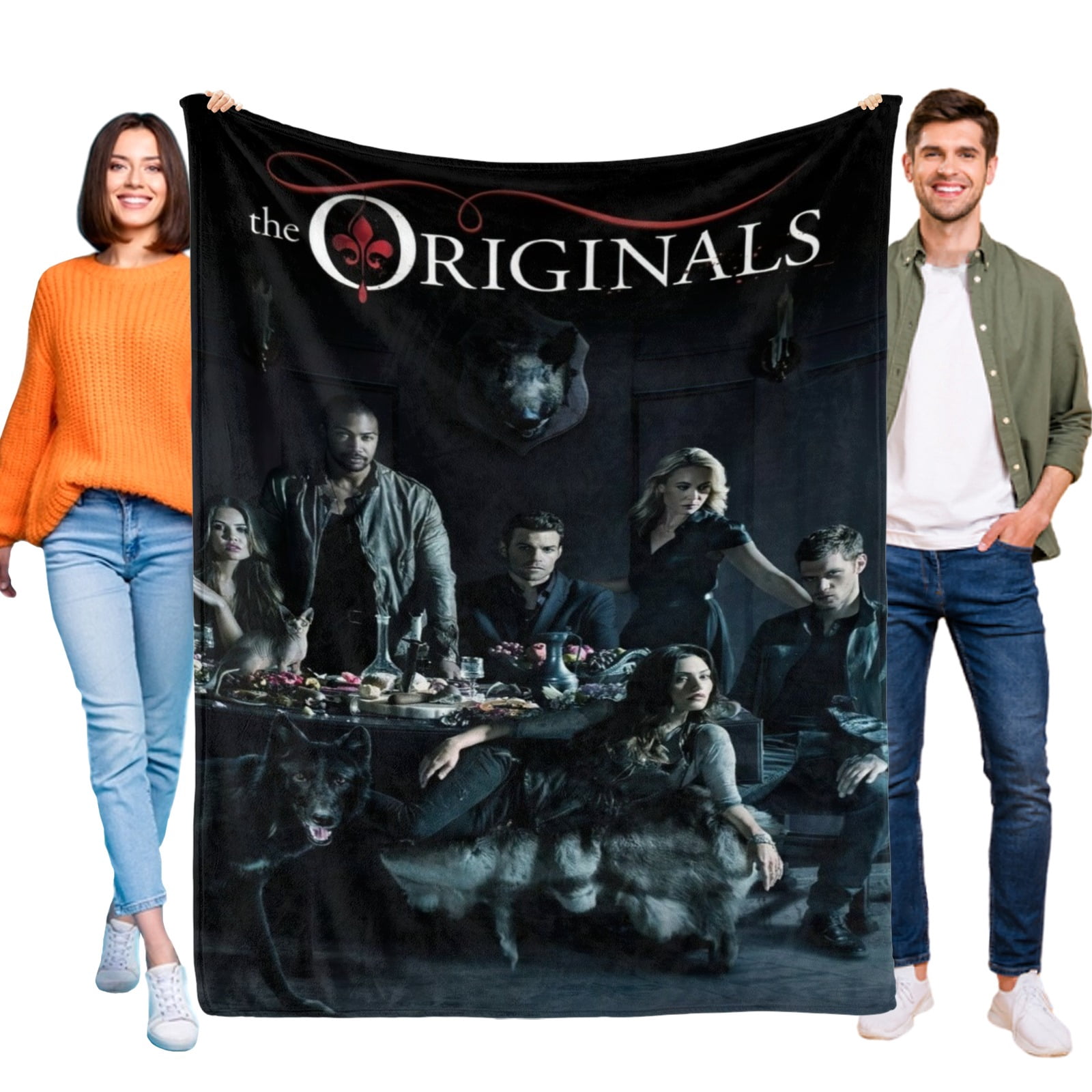 Vampire Diaries Throw Blanket Gifts for Fans Lover Girls Boys Women Present Hoodie Him Bed 30"x40"