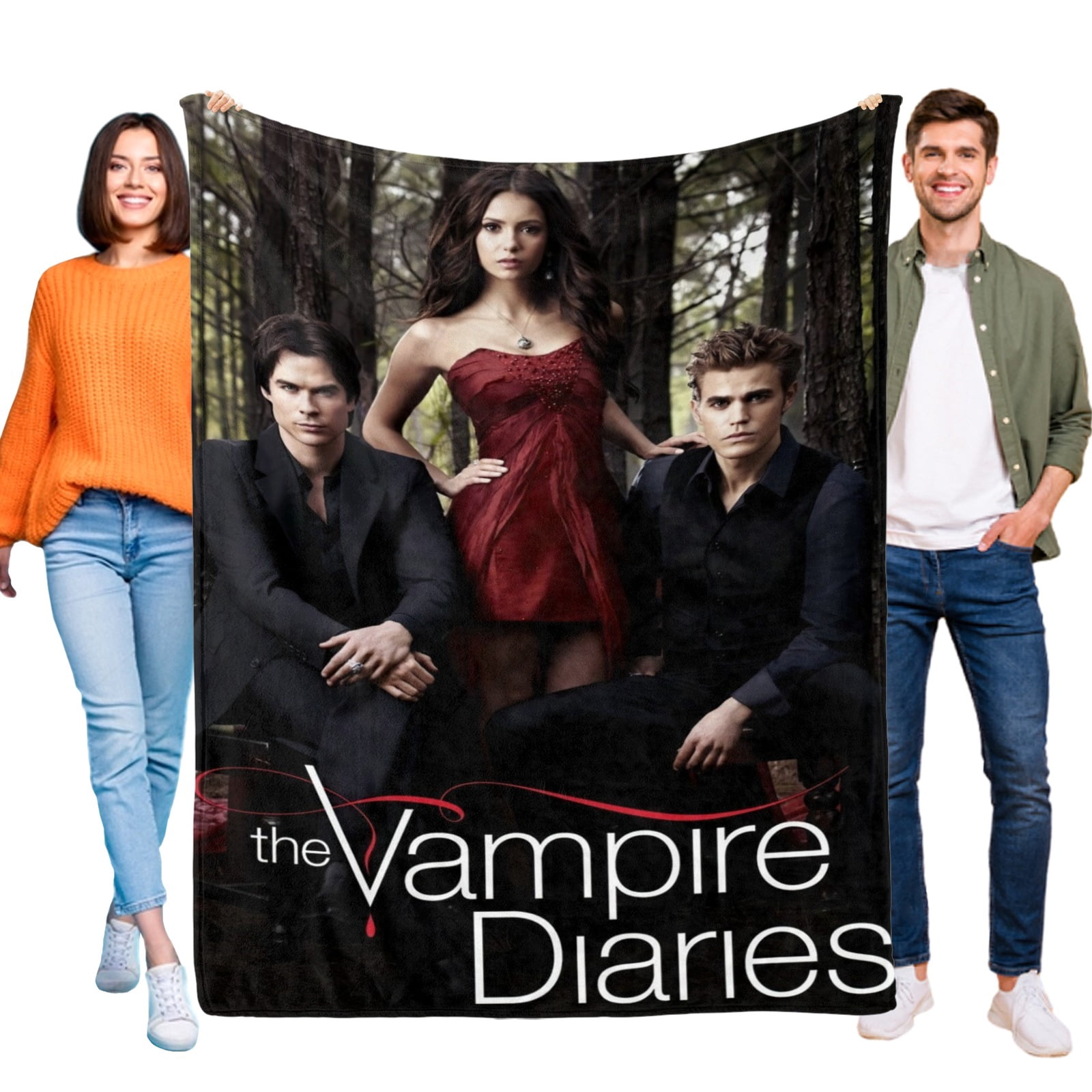 Vampire Diaries Throw Blanket Gifts for Fans Lover Girls Boys Women Present Hoodie Him Bed 40"x50"