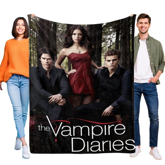 Vampire Diaries Throw Blanket Gifts for Fans Lover Girls Boys Women Present Hoodie Him Bed 60"x80"