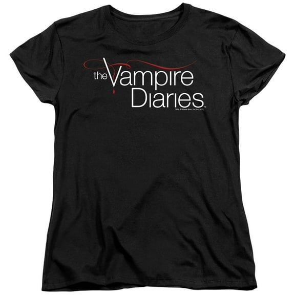 Vampire Diaries Tvd Logo Women's T Shirt (Large) Black