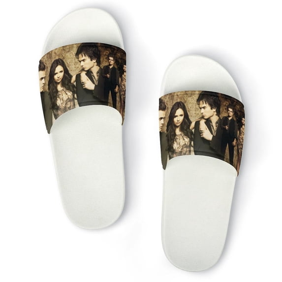 Vampire Diaries Unisex Slippers Summer Beach Slippers Casual Non Slip Comfortable Slide Sandals Home Slippers For Men Women