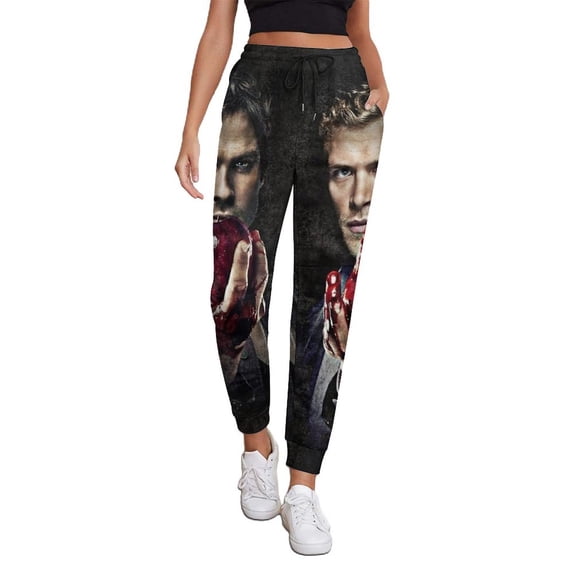 The Vampire Diaries Womens Sweatpants Joggers Pants Trousers Casual 3D Printing Fashion Sweatpants With Drawstring Closed Bottom Active Sports Track Pants
