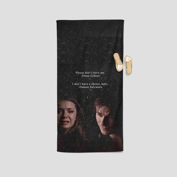 Vampire Diaries's one-sided towel showcases a unique design, serving as a custom gift for fans. Perfect for fitness, yoga, boxing, and sunbathing, its 13.8"x28.7"35cm75cm.