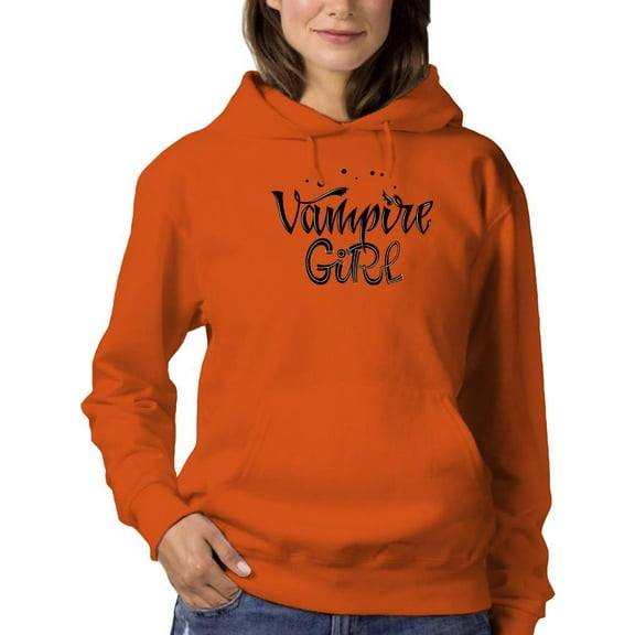 Vampire Girl. Glittery Hoodie Women -Image by Shutterstock, Female Large
