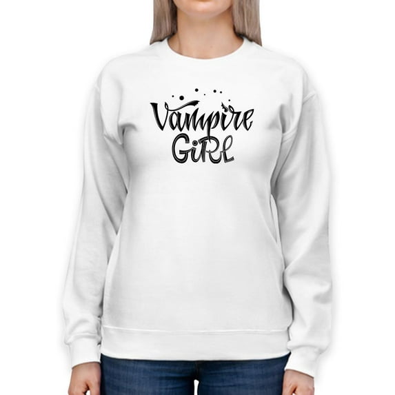 Vampire Girl. Glittery Sweatshirt Women -Image by Shutterstock, Female XX-Large