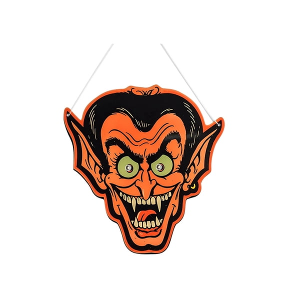 Vampire Halloween Glowing Eye Hanging Ornament Light Up Prop for Indoor Outdoor Party Decor