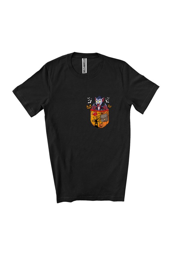 Vampire In Pocket; Scary Halloween Vampire Pumpkin Lover; Family Group Unisex T-Shirt