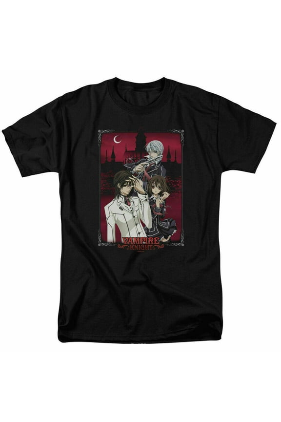 Vampire Knight Castle Pose T Shirt Mens Cartoon Merchandise Black