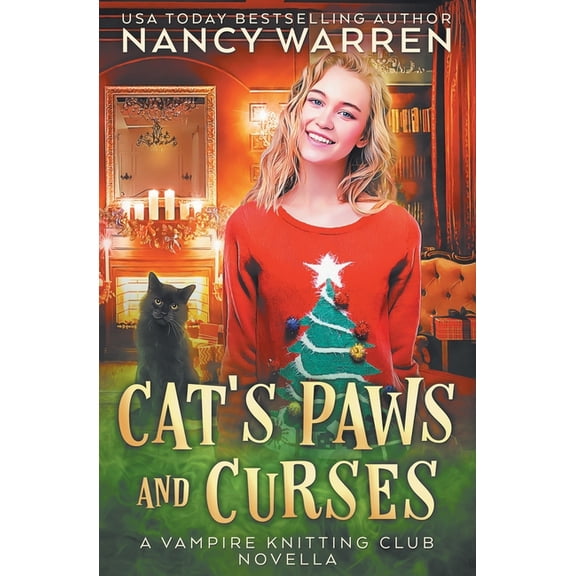 Vampire Knitting Club Cat's Paws and Curses: A paranormal cozy mystery holiday whodunnit, Book 10, (Paperback)