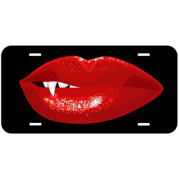 Vampire Lips Novelty Car Auto License Plate