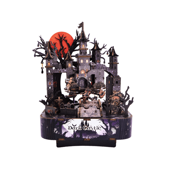 Vampire Manor Dynamic Music Box 3D DIY Wooden Puzzle for Adult Halloween Gifts