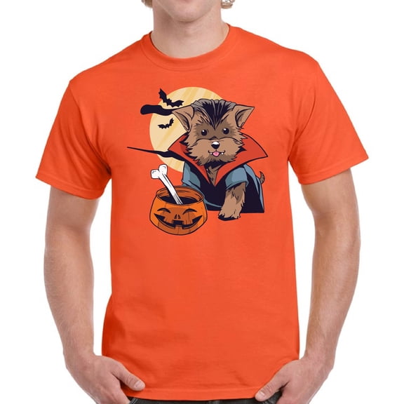 Vampire Morkie Top Halloween Gift Shirt for Men - S M L XL 2XL 3XL 4XL 5XL Happy Halloween Graphic Tee - Funny Scary Holiday Tee T-Shirt Mens