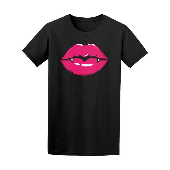 Vampire Mouth Fangs Halloween T-Shirt Men -Image by Shutterstock, Male x-Large