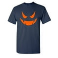 thumbnail image 1 of Vampire Pumpkin Emoticon Sarcastic Humor Graphic Novelty Funny Tall T Shirt, 1 of 1