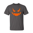 thumbnail image 1 of Vampire Pumpkin Emoticon Sarcastic Humor Graphic Novelty Funny Tall T Shirt, 1 of 1