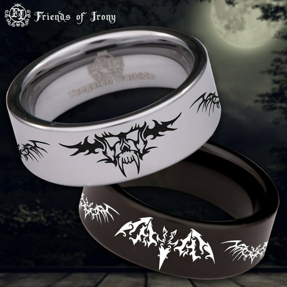 Vampire Skull Tungsten Carbide Ring