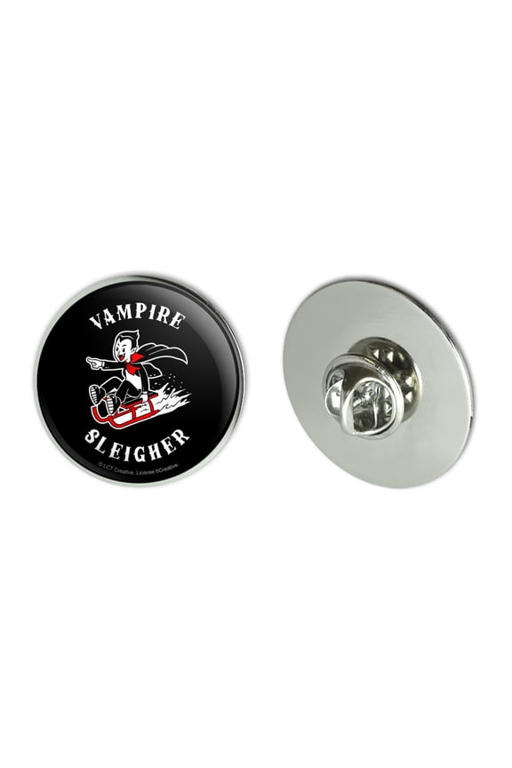 Vampire Sleigher Slayer Funny Humor Metal 1.1" Tie Tack Hat Lapel Pin Pinback