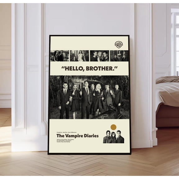 Vampire TV Show Wall Decor Supernatural Drama Art Gothic Bedroom, Unframed Poster