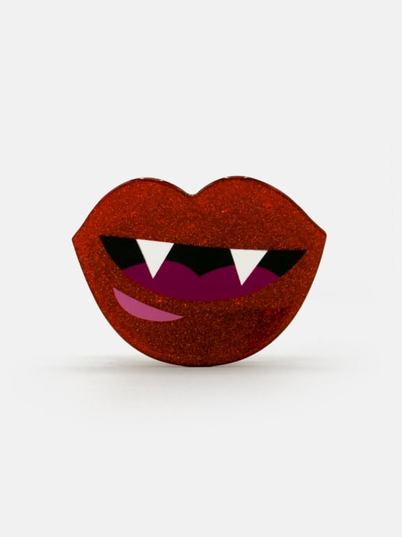 Vampire Teeth Acrylic Hair Claw, Red