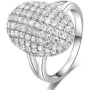 Vampire Twilight Bellas Full Drill Sparkling Crystsal Band Ring Silver Plated Cubic Zirconia Souvenir Daylight Rings New Moon Breaking Dawn Bridal Engagement Wedding Finger Bands for Women Ladies