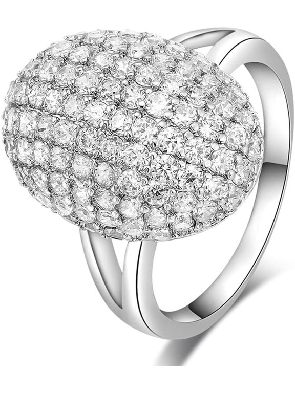 Vampire Twilight Bella's Full Drill Sparkling Crystsal Band Ring Silver Plated Cubic Zirconia Souvenir Daylight Rings New Moon Breaking Dawn Bridal Engagement Wedding Finger Bands for Women Ladies
