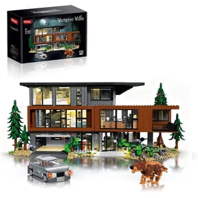 Vampire Villa Building Blocks Sets, Modern House Model Toy with Lights,2813+Pcs Fantasy Craft for Book Lovers, Villa Design for Film Fans