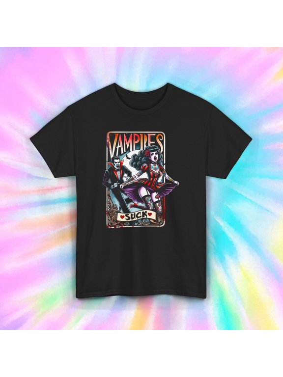 Vampires Suck T-Shirt | Funny Gothic Graphic Tee | S-5XL