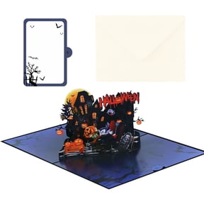 Vampires Theme Standing Halloween Greeting Card Invitation Card For Eerie Celebration And Home Decoration