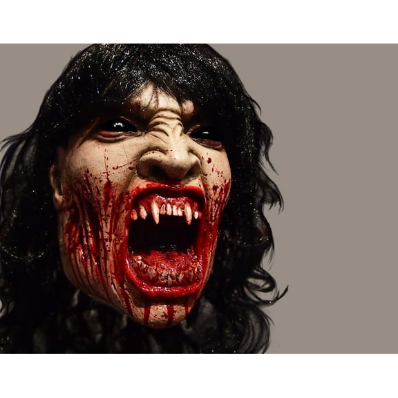 Vampiress Female Vampire - Lord Grimley's Manor Halloween Adult Unisex Latex Half Mask