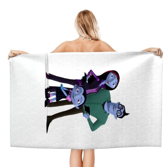 Vampirina Beach Quick Drying Towel, quick-drying, sand-free, lightweight, and compact for effortless beach days and travel.size 30.7x59in (78x150cm)
