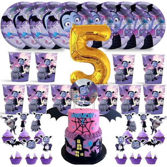 Vampirina Birthday 5th Cups Party Supplies Plates Fans Decorations Cake Topper Decor