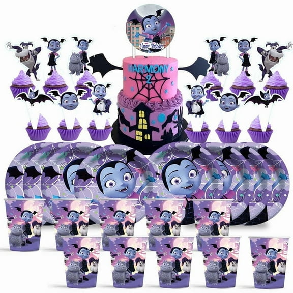 Vampirina Birthday Cups Party Supplies Plates Fans Decorations Cake Topper Decor