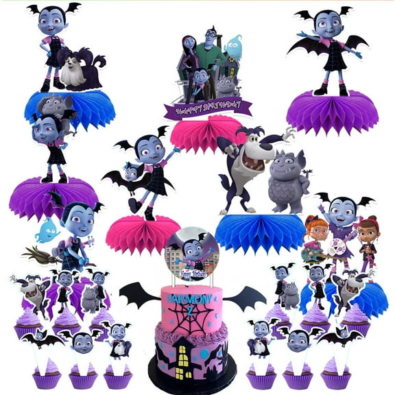 Vampirina Party Decor Supplies Honeycomb Centerpieces Table Toppers Cake Toppers Decorations for Birthday