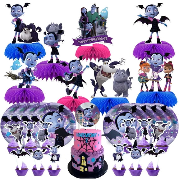 Vampirina Party Supplies Decor Plates Fans Decorations Honeycomb Centerpieces Cake Toppers