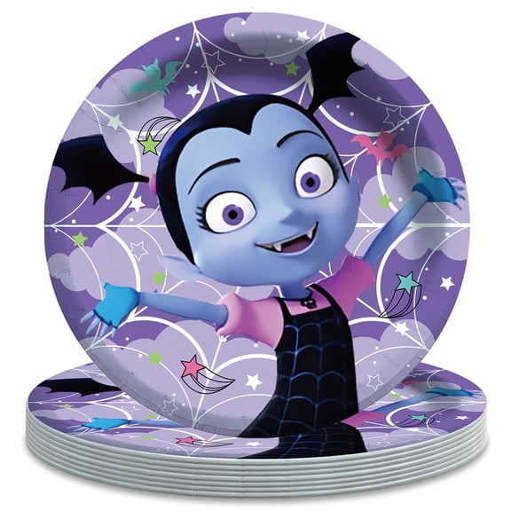 Vampirina Themed Birthday Disposable Tableware - 7 Inch Paper Plates Party Supply Decorations