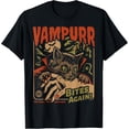 thumbnail image 1 of Vampurr Bites Again! Funny Cat Halloween Vintage Graphic T-Shirt, 1 of 5