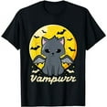 thumbnail image 1 of Vampurr, Cat Vampire Halloween T-Shirt, 1 of 3