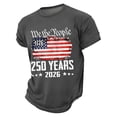 thumbnail image 1 of Vamuko 250 Anniversary Usa Shirts Man American Flag Graphic Usa Flag Shirt Independence Day Short Sleeve Red Blue and White T-Shirt 1776 Big and Tall Tees Dark Gray XL, 1 of 4