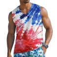 thumbnail image 1 of Vamuko 250 Anniversary Usa Shirts Mens Short Sleeve American Flag Usa Flag Tank Top 1776 V Neck Oversized Tanks We the Peaple Novelty Tees Wine 3XL, 1 of 8