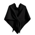 thumbnail image 1 of Vamuko Pashmina Scarfs for Women Triangular Elegant Fall Lightweight Pashmina Wraps Knit Y2k Comfortable Cardigan Versatile Workout Loop Cape Solid Color Trendy Poncho Black, 1 of 6