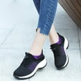 thumbnail image 1 of Vamuko Slip on Sneakers Women 2025 Air Cushion Wedge Walking Shoes Orthopedic Plantar Fasciitis Relief Footwear Stretch Cushion Lightweight Wide Toe Box Shoes Dark Purple 6, 1 of 7