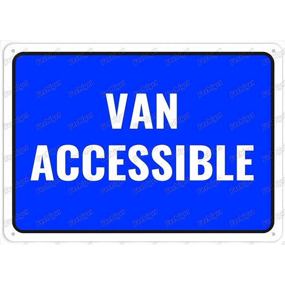 Van Accessible Funny Vintage Tin Sign - 12×8 Inches, Wall Art Decor, Home Farmhouse Bar Cafe Yard Indoor Outdoor Gift