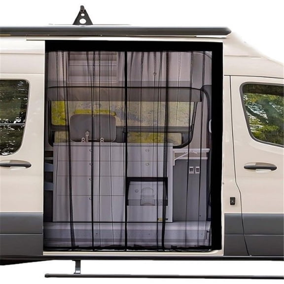 Van Bug Screen Magnetic Sliding Door Van Screen Mesh Curtains Easy to Install and Remove, Universal Fly Screen, 59"(H) x 43"(W)