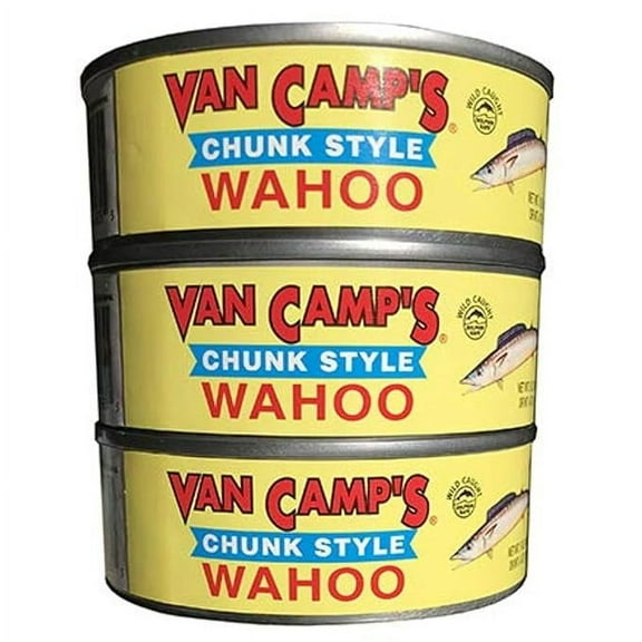 Van Camp's Chunk Style Wahoo (Pack of 3 x 5 Oz CAN) It's More Tuna-like But Lighter Tasting