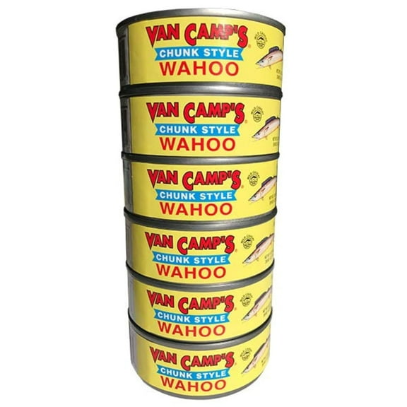 Van Camp's Chunk Style Wahoo (Pack of 6 x 5 Oz CAN) It's More Tuna-like But Lighter Tasting