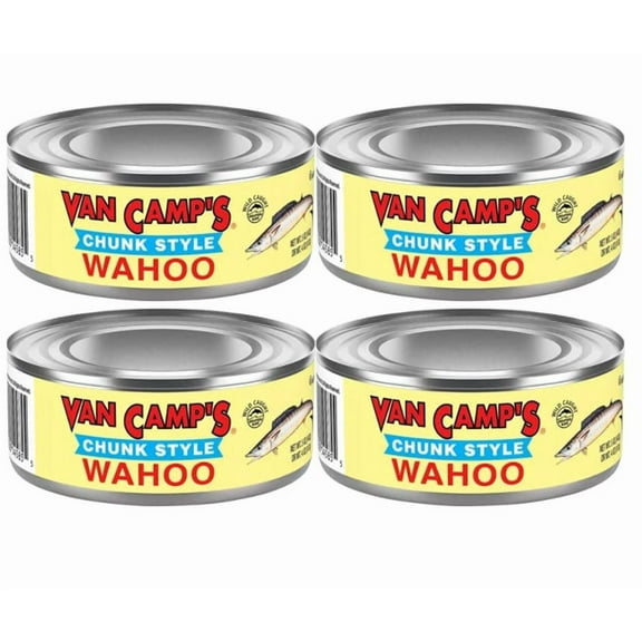 Van Camp's Chunk Style Wahoo Tuna (Pack of 4 Cans) 5 Oz